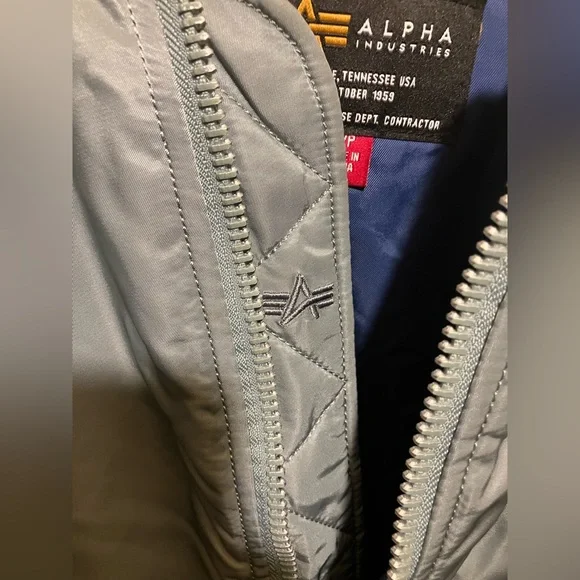 Alpha Industries L-2B Hooded Battlewash Flight Jacket in Vintage White sz S Jackets & Coats